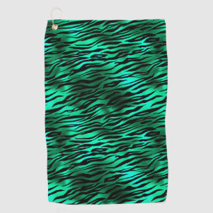 Serviette De Golf Emerald and Gold Safari Series Design 10