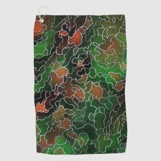 Serviette De Golf Emerald Maze (Devant)