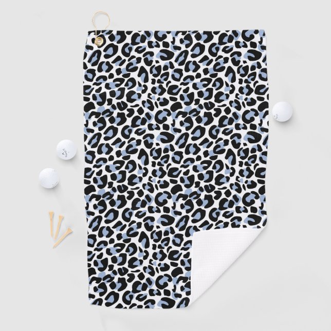 Serviette de golf Empreinte de léopard bleu (En situation)
