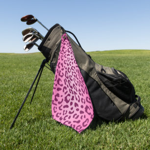 Serviette De Golf Empreinte de léopard rose élégant