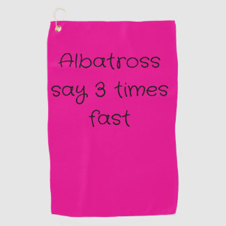 Serviette de golf en rose chaud avec terme de golf