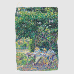 Serviette De Golf Enfants attablés dans le jardin Camille Pissarro  