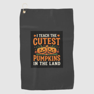 Serviette De Golf Enseignant Halloween Citrouilles les Plus Mignonne