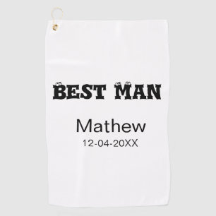 Serviette De Golf enterrement de vie de garçon témoin ajouter un nom
