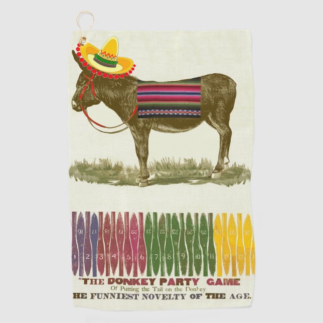 Serviette De Golf Éplucher la queue sur l'âne (Devant)
