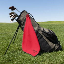 Serviette De Golf Équipe de golf de l'université Rouge et Noir