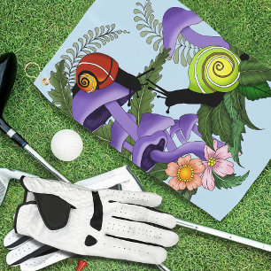 Serviette De Golf Escargots cubains champignons violets
