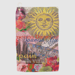 Serviette De Golf Espagne Sunshine Espagnol Travel Art