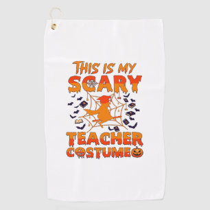 Serviette De Golf Est Costume d'enseignant effrayant Halloween Sorci