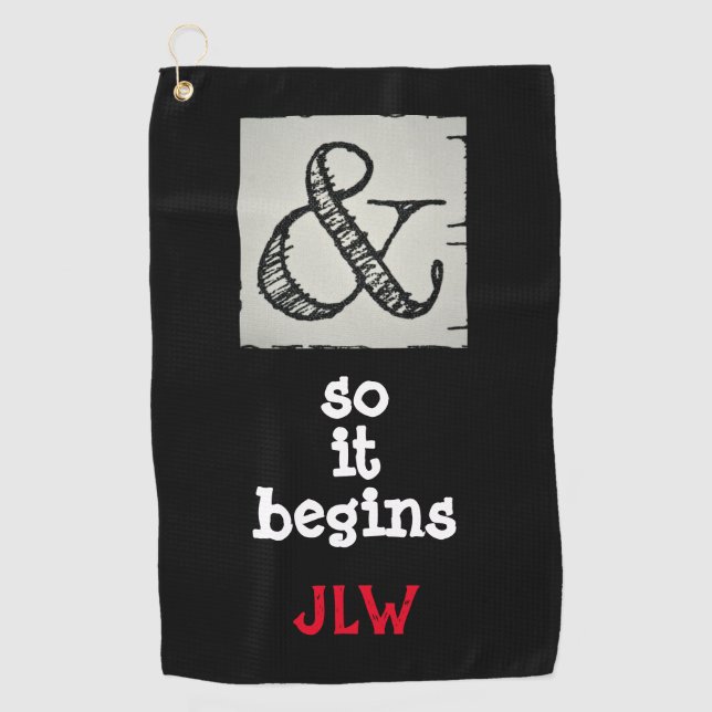 Serviette De Golf Et Donc Ça Commence À Ampersand Symbole Humoristiq (Devant)