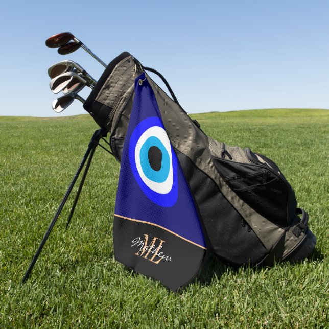 Serviette De Golf Evil Eye Talisman & arabe Amulet /turc, grec  (Vert)