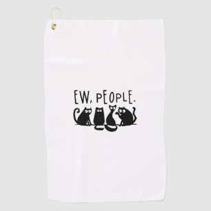 Serviette De Golf Ew Les Gens Sont Drôles Meowy Chats Noirs 