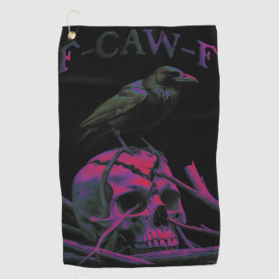 Serviette De Golf F-Caw-F Funny Black Crow Bird