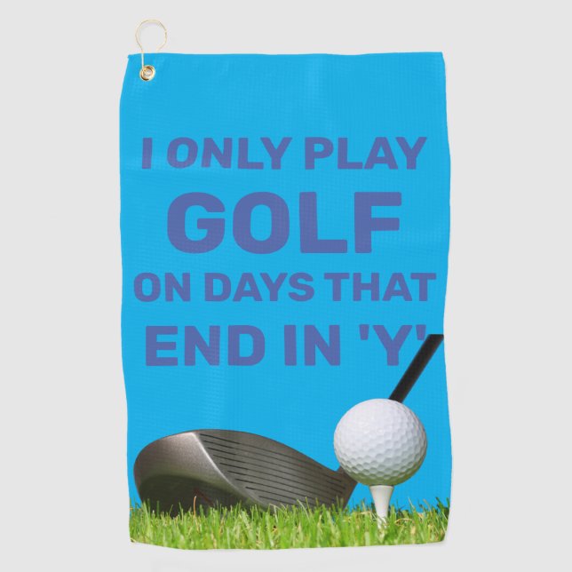 Serviette De Golf Faire une déclaration sur le cours avec personnali (Devant)