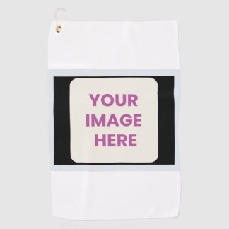 Serviette De Golf Faites glisser et déposez le logo personnalisé ici