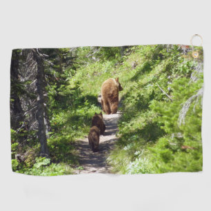 Serviette De Golf Famille d'ours Brown