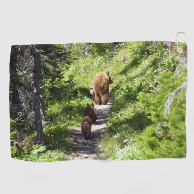 Serviette De Golf Famille d'ours Brown (Horizontal)