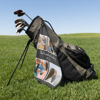 Serviette De Golf Famille personnalisée 4 photo collage modèle