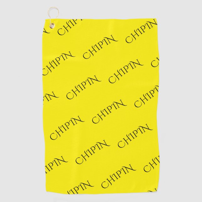 Serviette de golf Fancy Jaune "CHIPIN" (Devant)