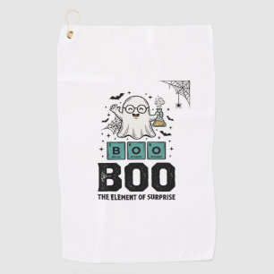 Serviette De Golf Fantôme d'Halloween Science Drôle Vintage_1