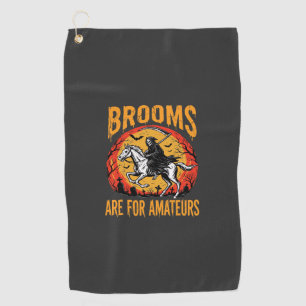 Serviette De Golf Faucheuse d'Halloween Les Balais de Cheval sont po