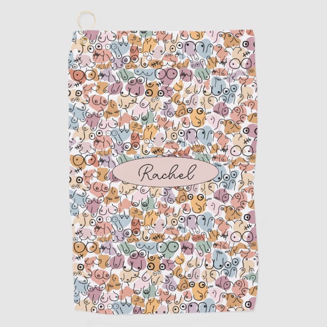 Serviette De Golf féministe amusante (Devant)