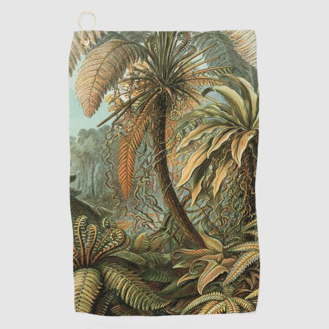 Serviette De Golf Ferns Palm Tree Antiquité Botanique Ferns Art (Devant)