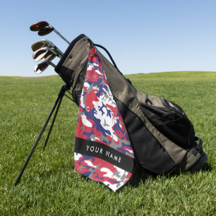 Serviette De Golf Fête de l'Indépendance Camouflage Votre nom Person