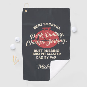 Serviette De Golf Fête des pères Viande Fumer BBQ Pit Master Papa pe