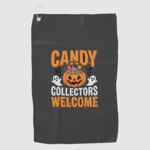 Serviette De Golf Fête d'Halloween de squelettes dansants colorés