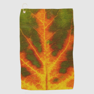 Serviette De Golf Feuille vert orange et jaune d'Aspen #1