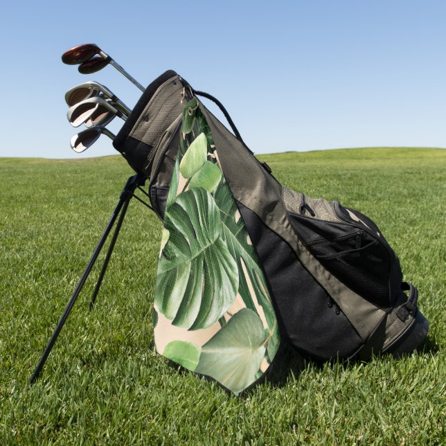 Serviette De Golf Feuilles florales/hawaïennes/tropicales (Vert)