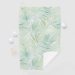 Serviette De Golf Feuilles Tropicales Vertes Aloha