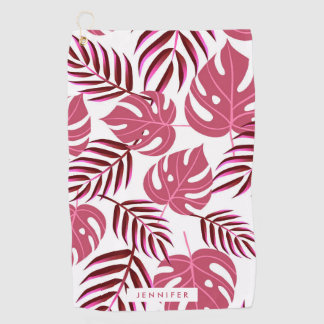 Serviette De Golf Feuilles tropicaux