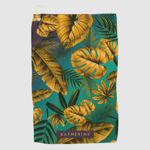 Serviette De Golf Feuilles tropicaux