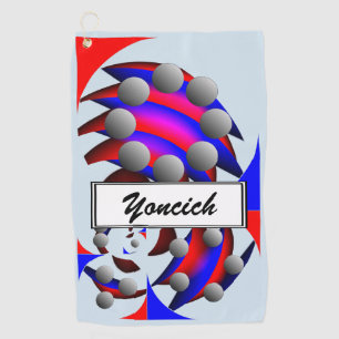 Serviette De Golf Fibonacci 'Fish' par Kenneth Yoncich