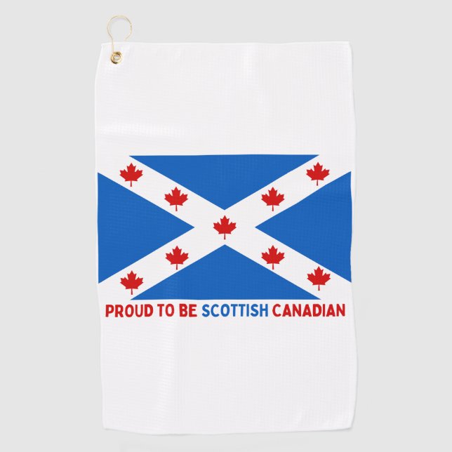 SERVIETTE DE GOLF FIER D'ÊTRE CANADIEN ÉCOSSE ! (Devant)