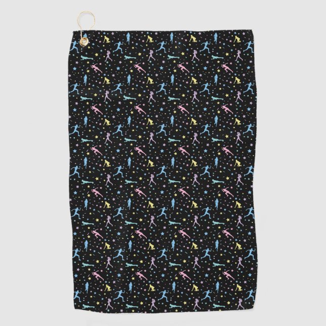 Serviette De Golf Filles Cross Country, Terrain de piste, Marathon R (Devant)