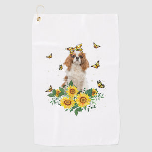Serviette De Golf Filles Femmes Maman Cavalier King Charles Spaniel 
