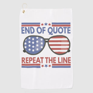 Serviette De Golf Fin du devis Répéter The Line American Patriotic b