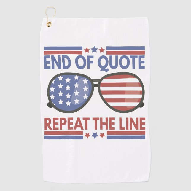 Serviette De Golf Fin du devis Répéter The Line American Patriotic b (Devant)