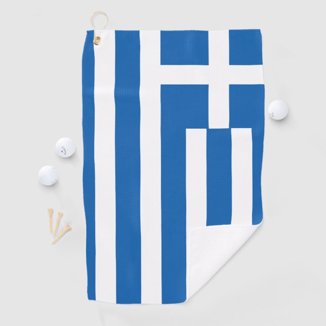 Serviette De Golf Flag de Greece (En situation)