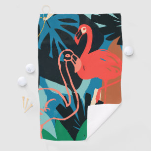 Serviette De Golf Flamant rose funeste