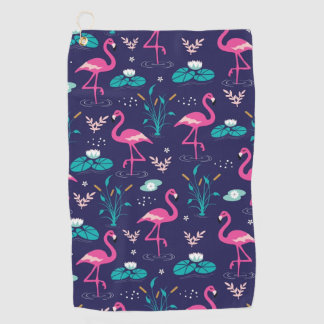 Serviette De Golf Flamant rose mignon Motif sans couture