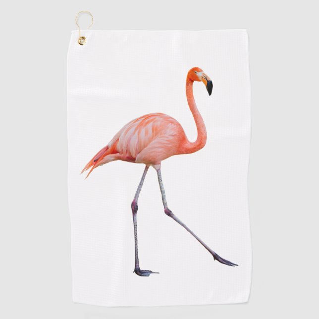 Serviette De Golf Flamant rose rose (Devant)