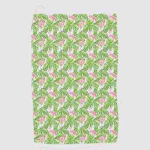 Serviette De Golf Flamant rose rose tropical