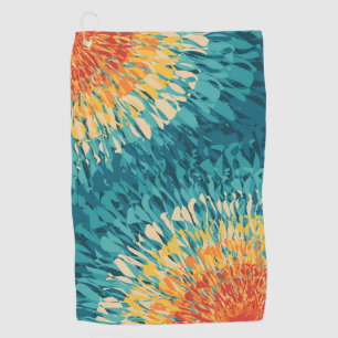 Serviette De Golf Flare solaire de style rétro coloré