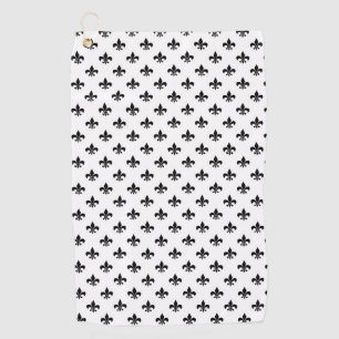 Serviette De Golf Fleur De Lis Noir Blanc Délicieuse Mardi Gras