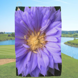 Serviette De Golf Fleur violette Téléchargez votre propre photo pers