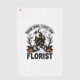 Serviette De Golf Fleuriste Halloween Sorcière Vintage Chemise Maiso